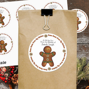 Rond Pain d'épices Homme Sticker cadeau de nourriture