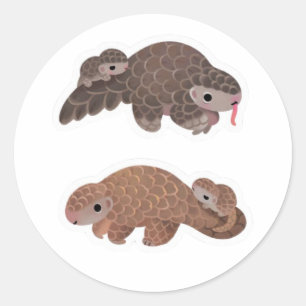 Rond Pangolins - Sticker noir