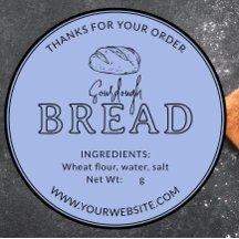 Pastel Baby Blue Sourdough Sticker Merci de pain