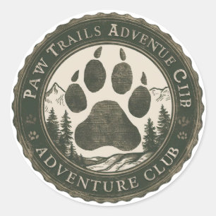 Rond Paw Trails Adventure Club — Sticker Vintage Badge