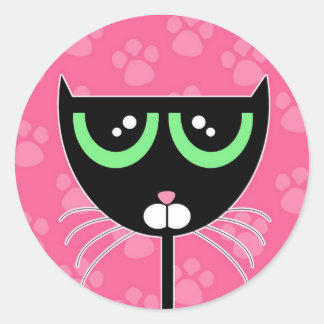 Rond PAWS Pink - Sticker