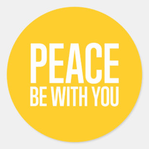 Rond Peace Be With You Sticker