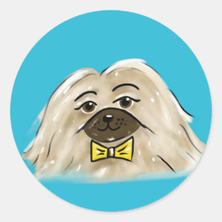 Rond Pekingese Sticker