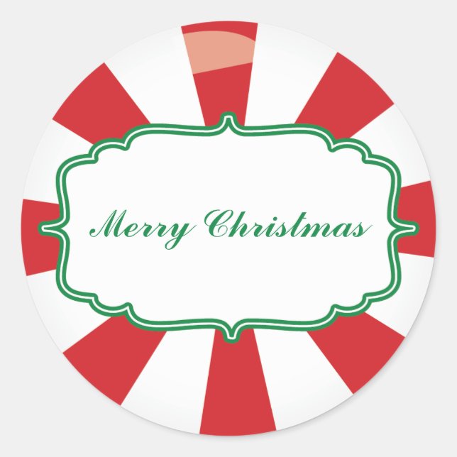 Rond Peppermint Candy sticker cadeau (Devant)