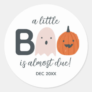 Rond Petit Baby shower Boo Sticker Classic Round