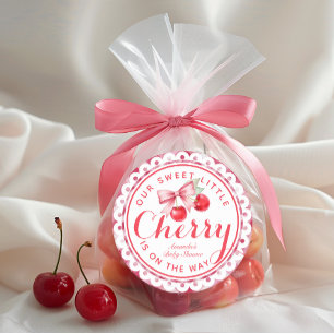 Rond Petit Baby shower de cerise douce Sticker préféré