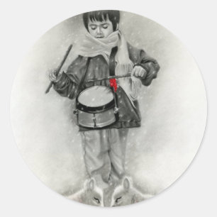 Rond Petit batteur garçon Sticker