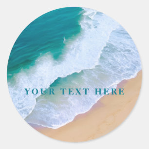 Rond plage d'été moderne minimaliste océan Sticker