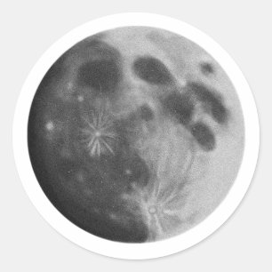Rond Pleine lune Gris Graphisme Art classique Sticker r