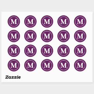 Rond Plum Perfection - Sticker Monogramme personnalisab