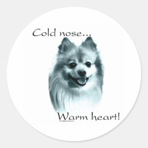 Rond Poméranie Froid Nez Coeur Chaud - Sticker