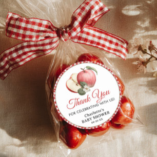 Rond Pomme de notre Baby shower oeil Sticker Merci