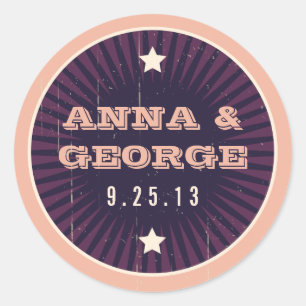 Rond Poster rustique : Sticker Eggplant Dream