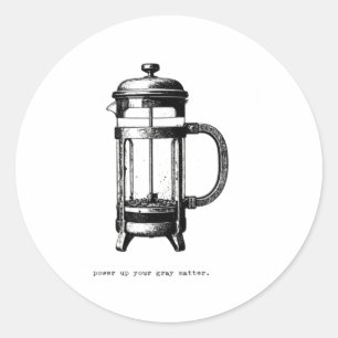 Rond Power Up Your Grey - French Press Sticker