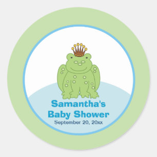 Rond Prince Round Custom Favor Sticker de grenouille