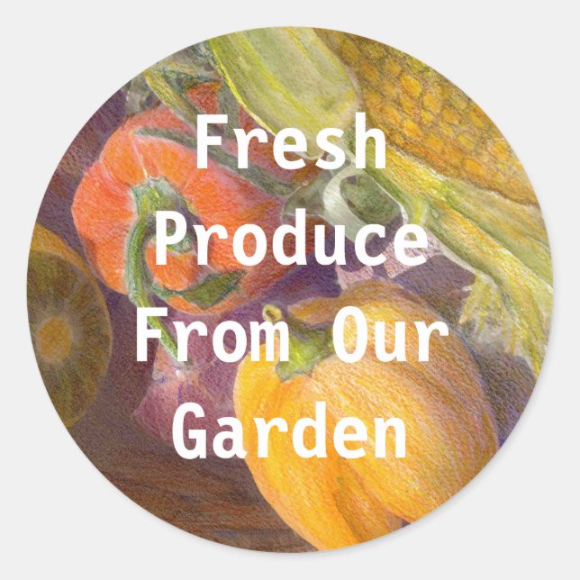 Rond Produire à partir de notre Sticker Modèle Garden (Devant)