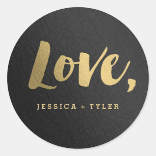 Rond Promesse éclatante Amour Mariage Favor Sticker