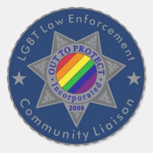 Rond Protéger le Sticker de liaison LGBT
