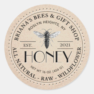 Rond Queen Bee Raw Tous Sticker Fleur sauvage naturel M