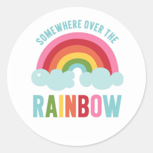 Rond Quelque part au-dessus du Sticker Arc-en-ciel