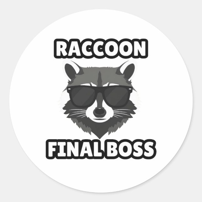 Rond Raccoon Final Boss Sticker (Devant)