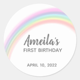 Rond Rainbow merci sticker