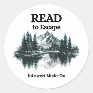 Rond Read to Escape - Introvert Mode: On Sticker