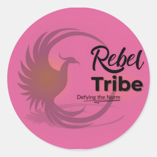 Rond Rebel Tribe Phoenix Logo Sticker (Devant)