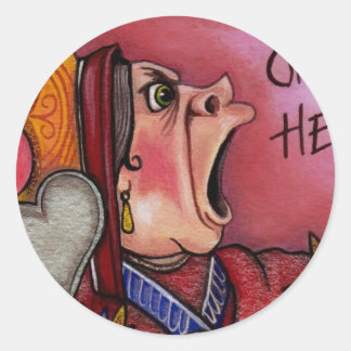 Rond REINE DES COEURS Sticker Alice au pays des merveil
