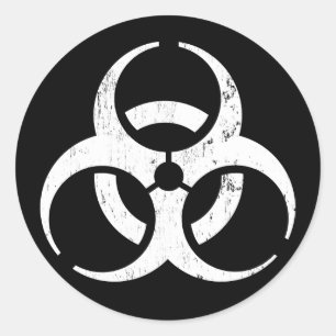 Rond Risque biologique : Sticker de contagion zombie