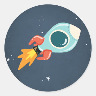 Rond Robinet spatial Enveloppe Scellé Space Sticker