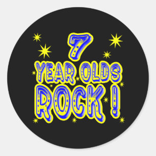 Rond Rocher à 7 ans ! Sticker (bleu)