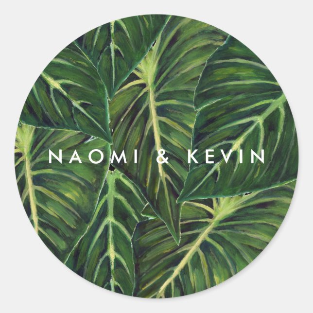 Rond Romance tropicale / Sticker (Devant)