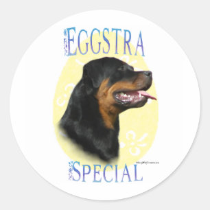 Rond Rottweiler Eggstra Special - Sticker