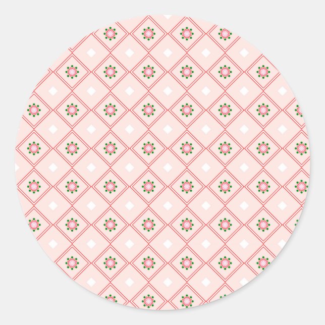 Rond Round sticker design featuring pink and white  (Devant)