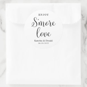 Rond S’more Love Mariage Classic Round Sticker