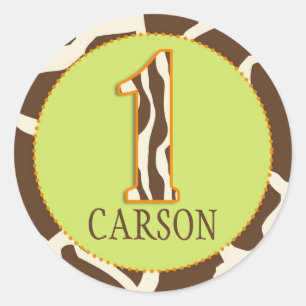 Rond Safari Boy OU Sticker GIR 1C