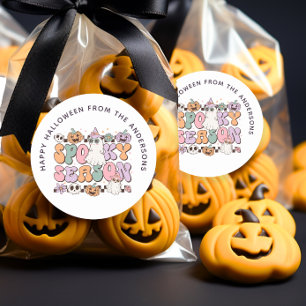 Rond Saison éffrayante Halloween Super Sticker sac de t