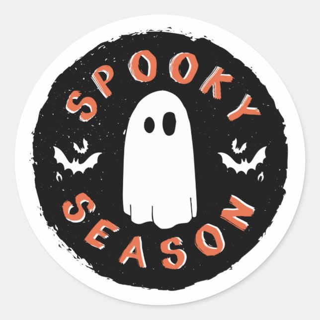 Rond Saison éffrayante - Sticker Halloween (Devant)