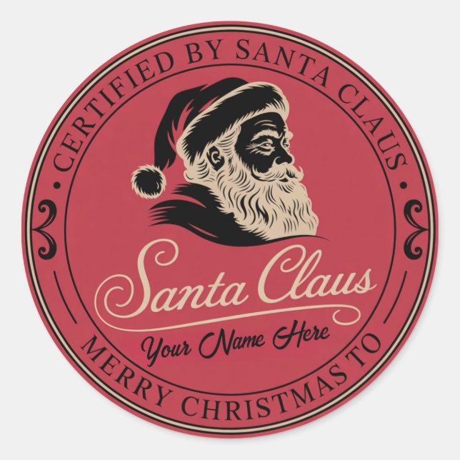 Rond ✒️ Santa’s Signature Stamp Sticker (Devant)