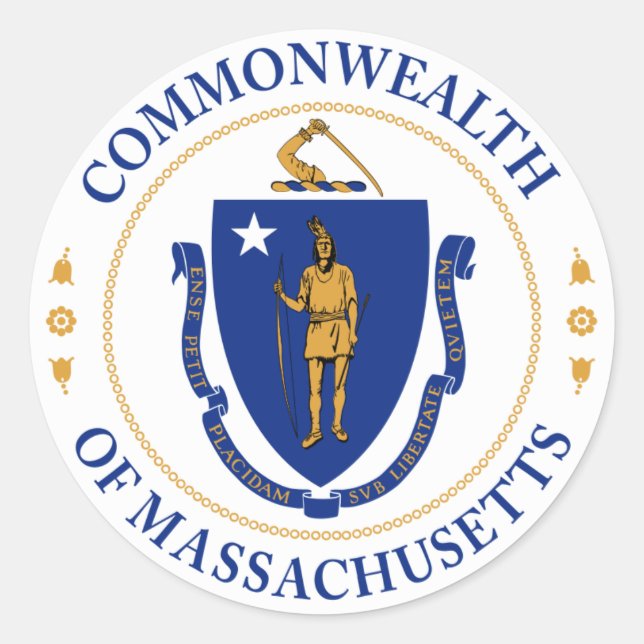 Rond Sceau du Commonwealth du Massachusetts Sticker (Devant)