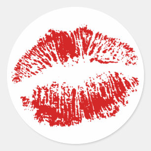Rond Sceller Enveloppe Sticker Scellé Avec Lèvres Baise