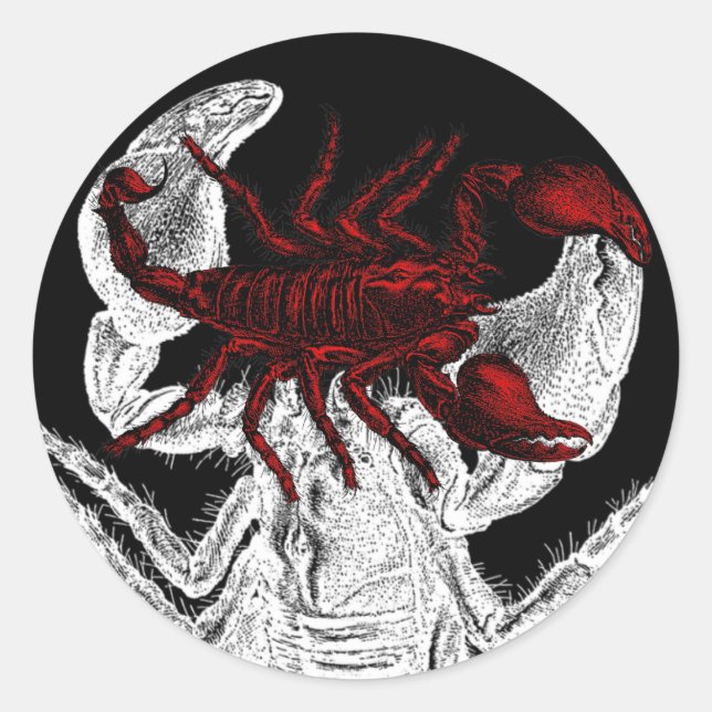 Rond Scorpion rouge - Sticker (Devant)