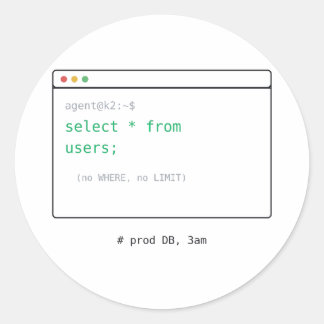 Rond SELECT * FROM Users - Dev Sticker Gift