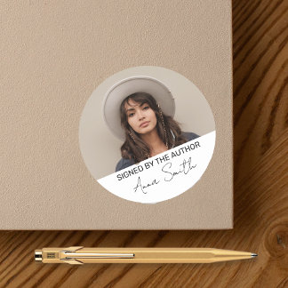 Rond Signé par l'auteur Livre Signing Sticker Photo