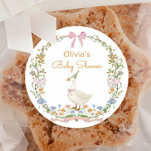 Rond Silly Goose sur le Sticker de Baby shower libre