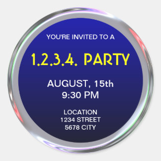 Rond Silvery sticker for text, logo or image