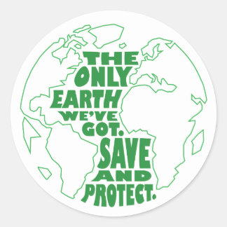 Rond Simple Enregistrer le sticker de la Terre