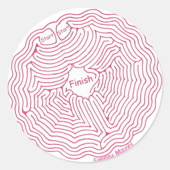 Rond Simplement Mazes Spider Web Maze Sticker (Devant)