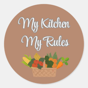 Rond Simplicité My Kitchen My Rule Sticker